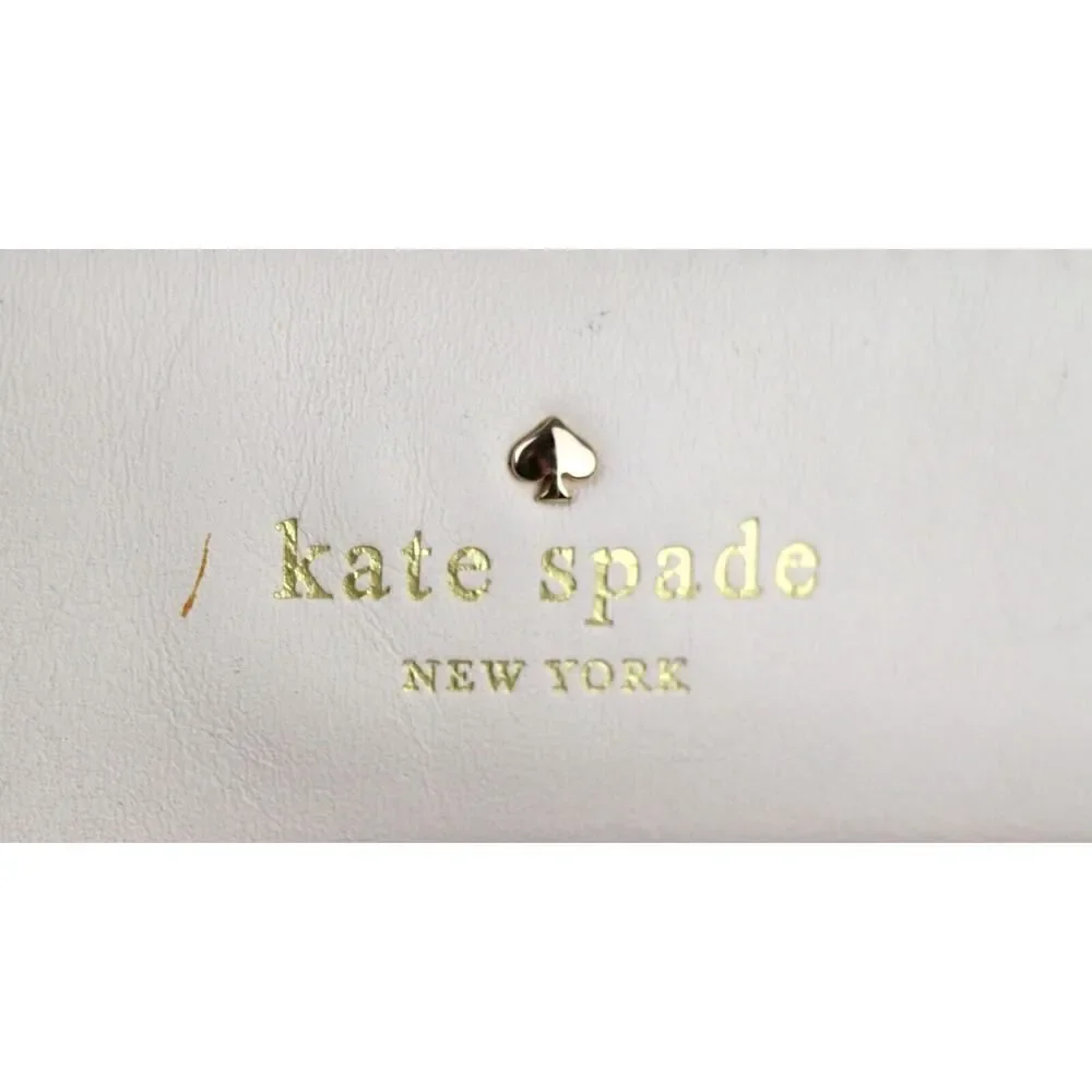 Kate Spade BURGUNDY WHITE GENUINE LEATHER X-BODY SATCHEL SHOULDER BAG HANDBAG